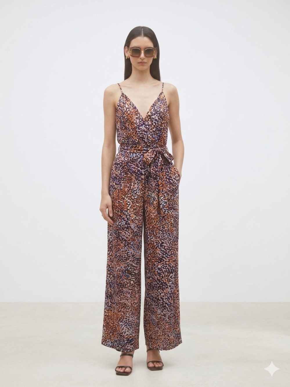 SUNCOO Paris Tania Animal Print Jumpsuit